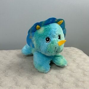 Greenbrier Blue Green Dinosaur Plush Stuffed Animal Toy Yellow Stars Tie Dye